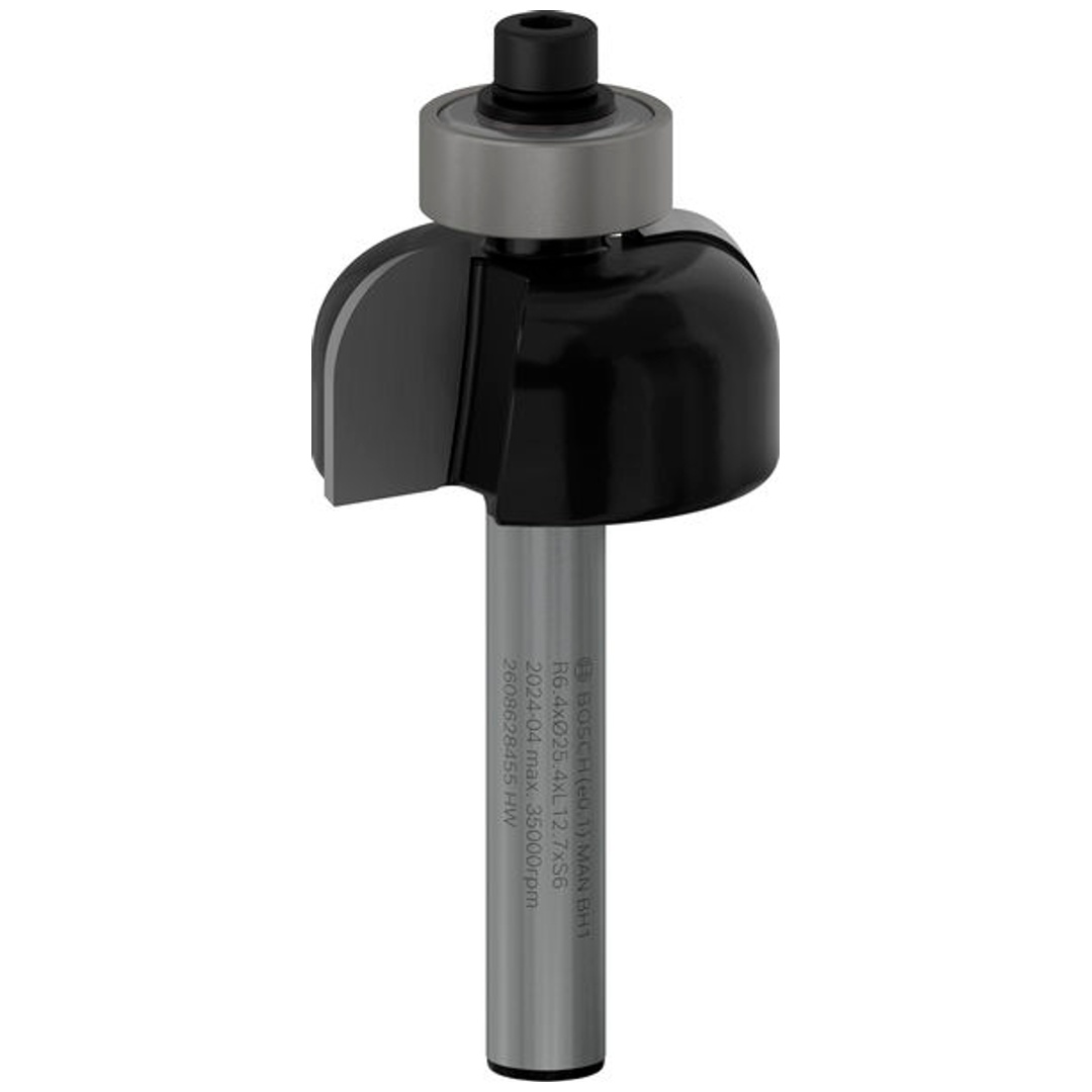 Bosch Hohlkehlfräser 6 mm, R1 4 mm, D 25,4 mm, L 12,6 mm, G 54 mm