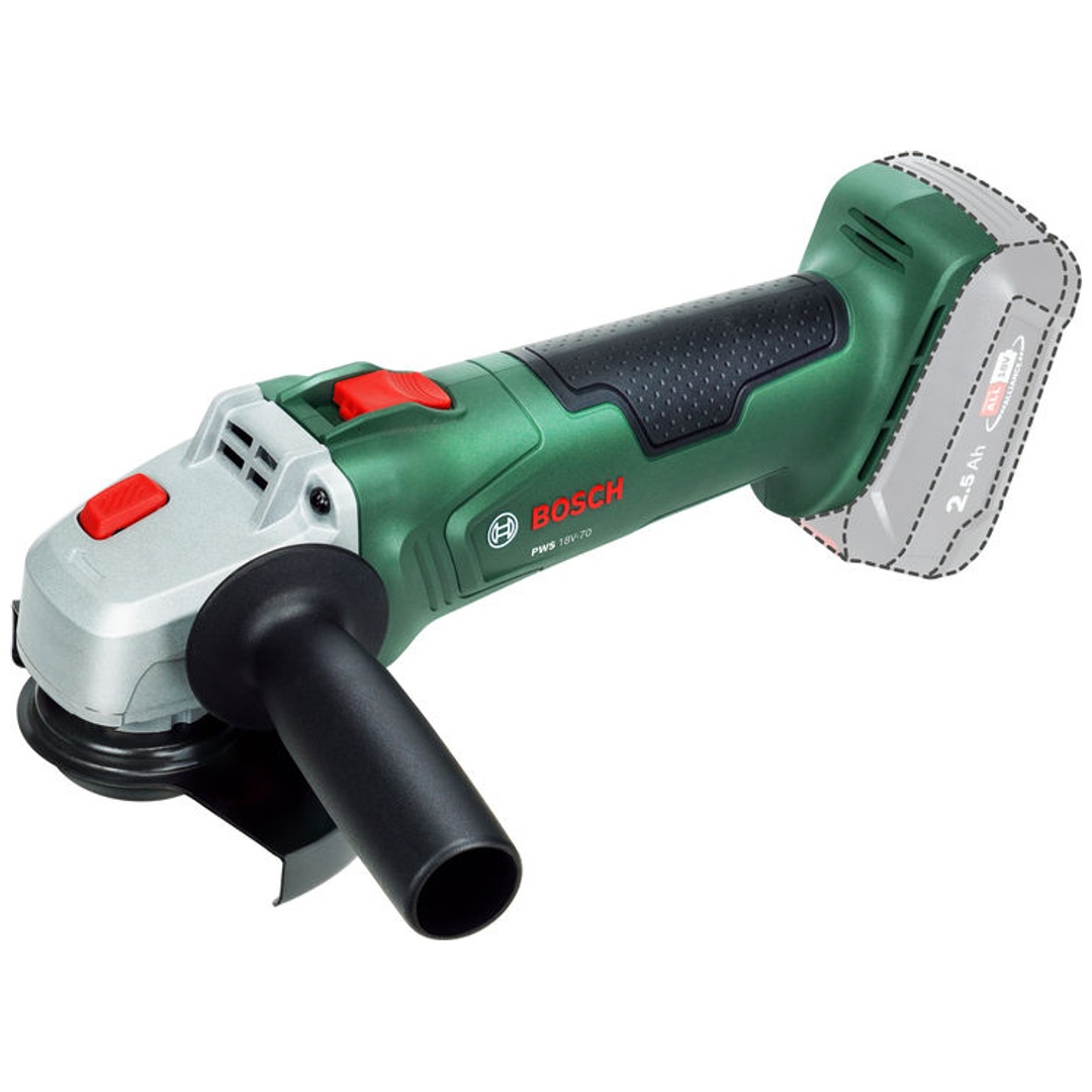Bosch Akku-Winkelschleifer PWS 18V-70, Schleifscheiben-Ø 115 mm, Karton