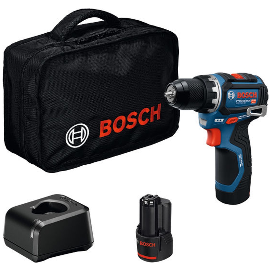 Bosch Professional Bosch Akku-Bohrschrauber GSR 12V-32, incl. 2x Akku GBA 2 Ah, Ladegerät, Werkzeugtasche