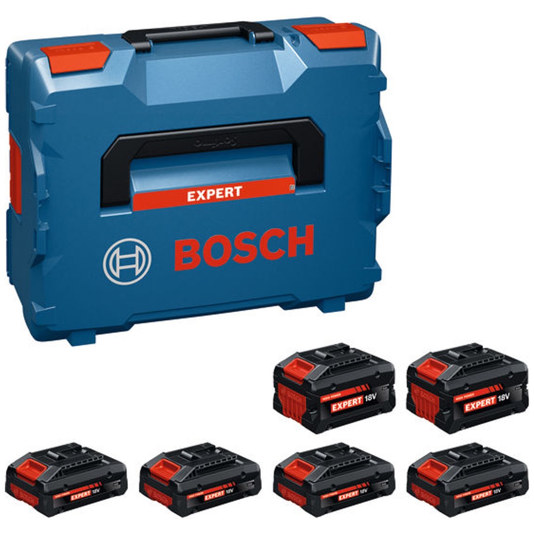 Bosch Professional Bosch Akkupack 4x EXBA18V-40 + 2x EXBA18V-80, L-BOXX