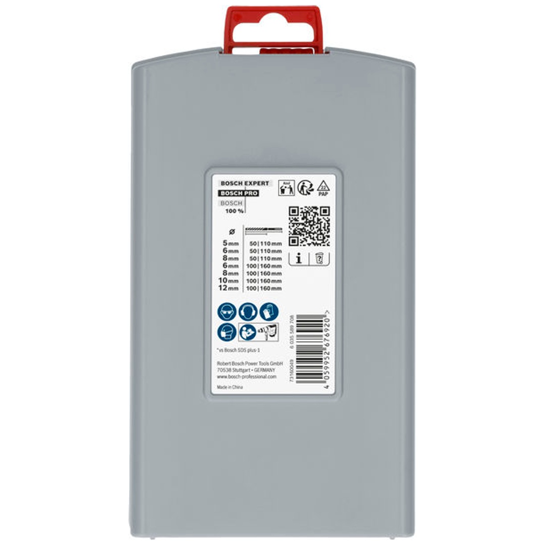 Bosch Professional Bosch PRO SDS plus-5X Hammerbohrer-Set, 5/6/8/6/8/10/12 mm, 7-tlg.