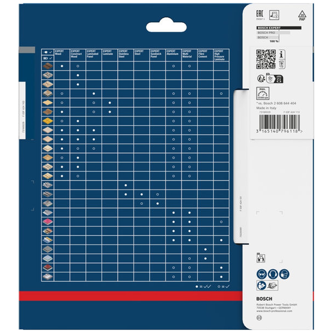 Bosch Kreissägeblatt Expert for Wood, 190 x 20 x 2,6 mm, 48