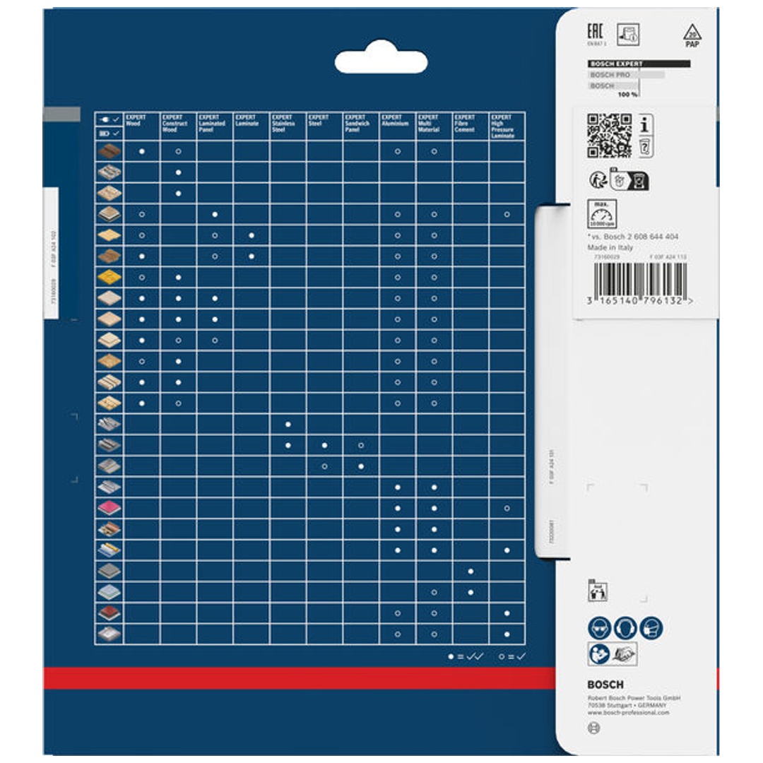 Bosch Kreissägeblatt Expert for Wood, 190 x 30 x 2,6 mm, 24