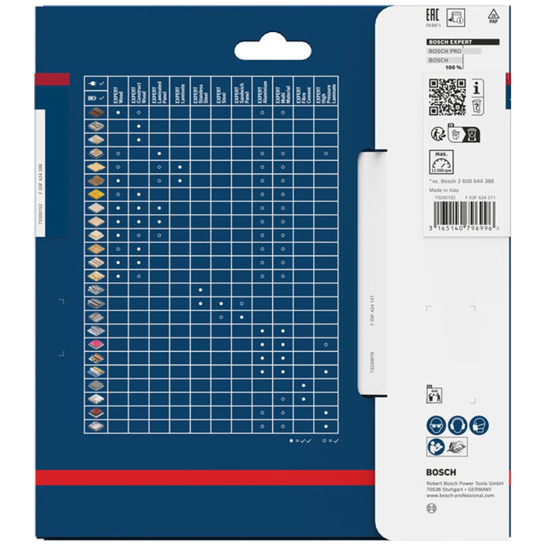 Bosch Kreissägeblatt Expert for High Pressure Laminate, 165 x 20 x 2,6 mm, 48 Zähne