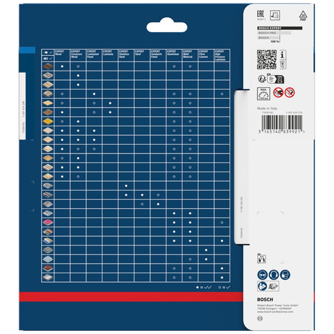 Bosch Kreissägeblatt Expert for Stainless Steel, 192 x 20 x 1,9 x 38