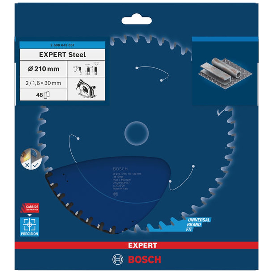 Bosch EXPERT Kreissägeblatt Steel, 210 x 30 x 2,0 mm, 48