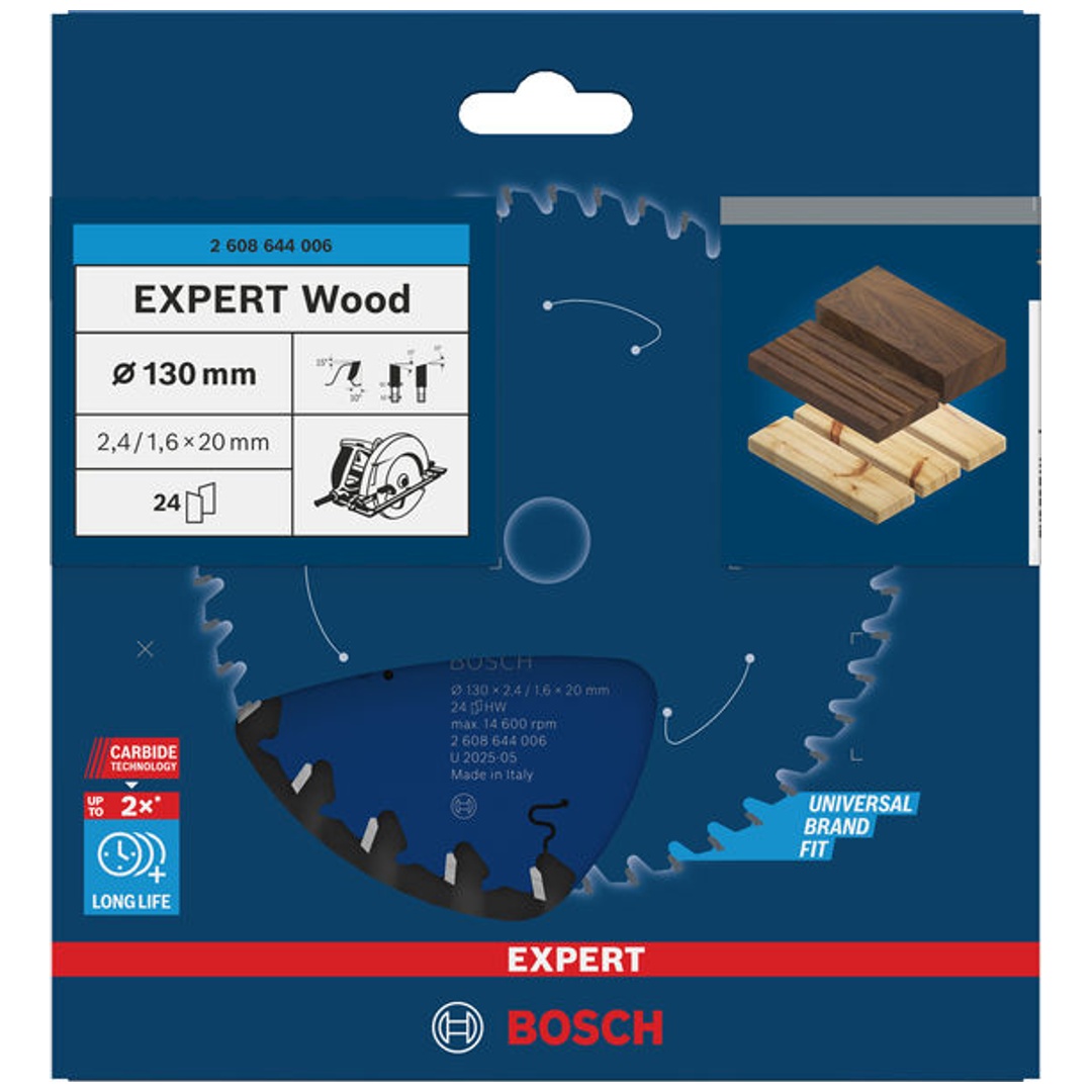 Bosch Kreissägeblatt Expert for Wood, 130 x 20 x 2,4 mm, 24