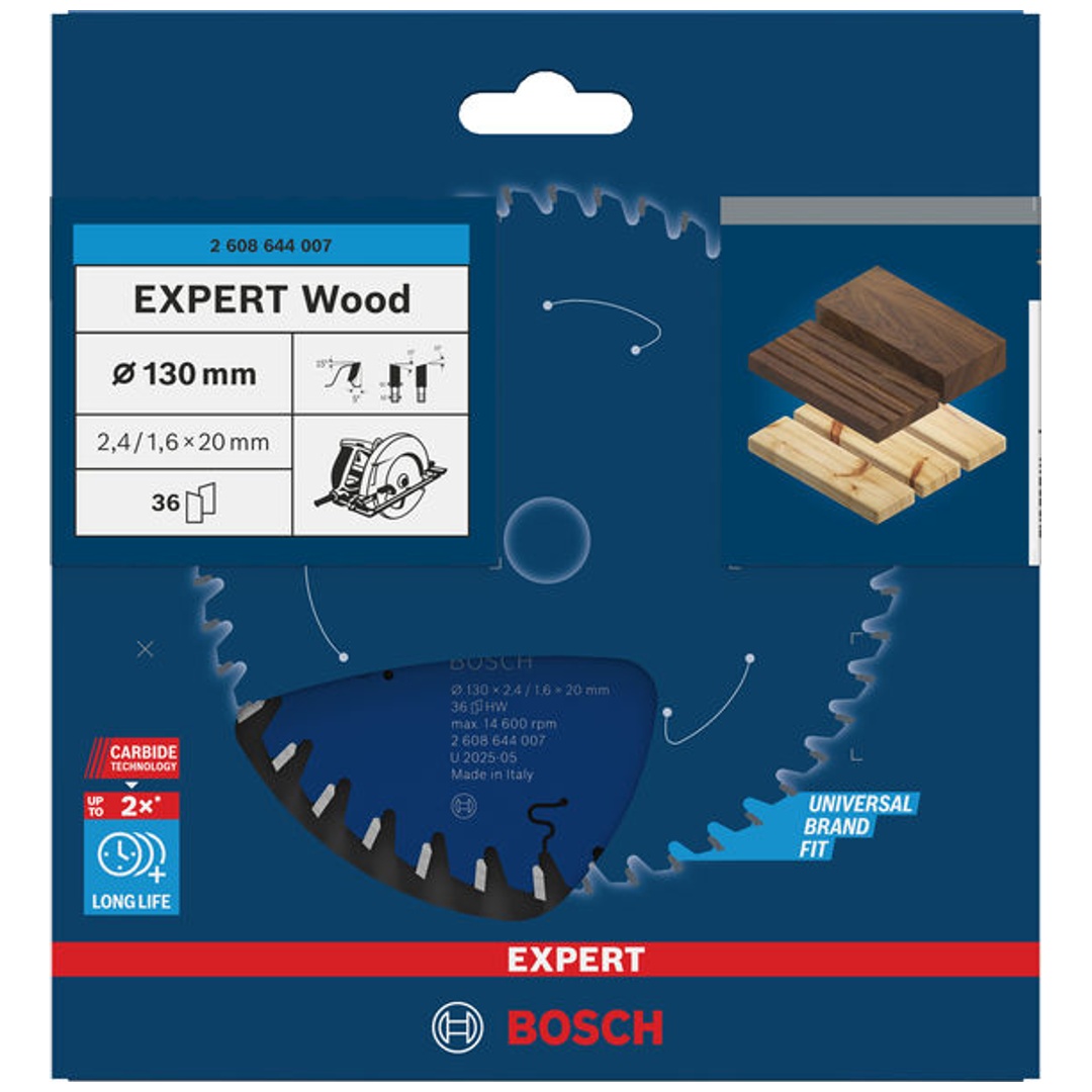 Bosch Kreissägeblatt Expert for Wood, 130 x 20 x 2,4 mm, 36