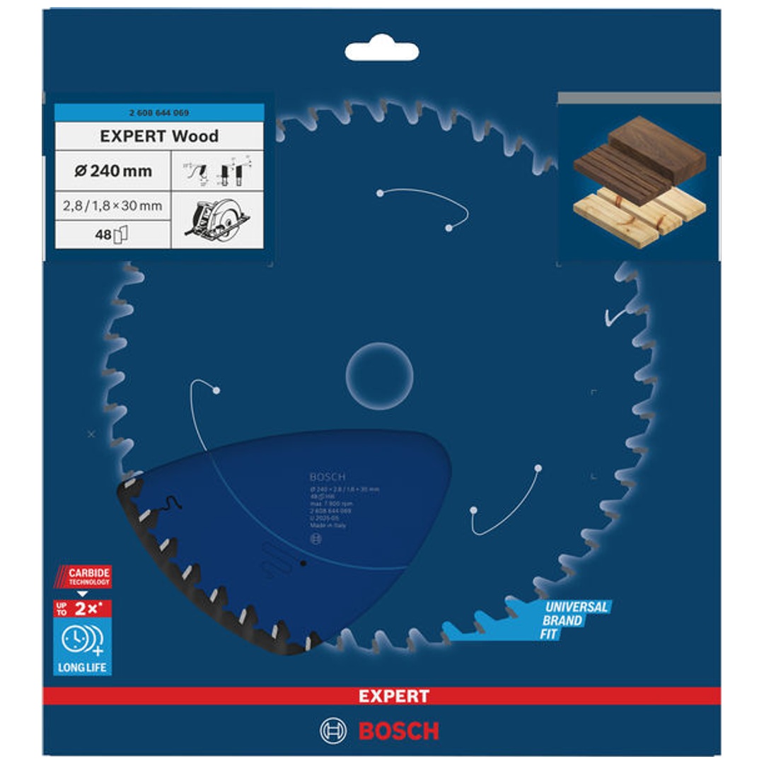 Bosch Kreissägeblatt Expert for Wood, 240 x 30 x 2,8 mm, 48
