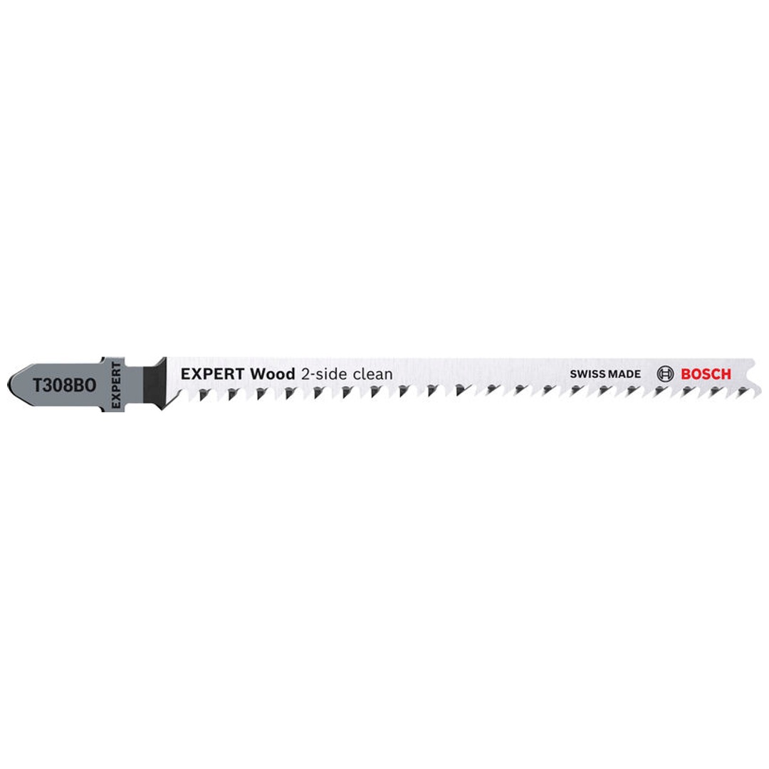 Bosch EXPERT ‘Wood 2-side clean’ T 308 BO Stichsägeblatt, 3 Stück