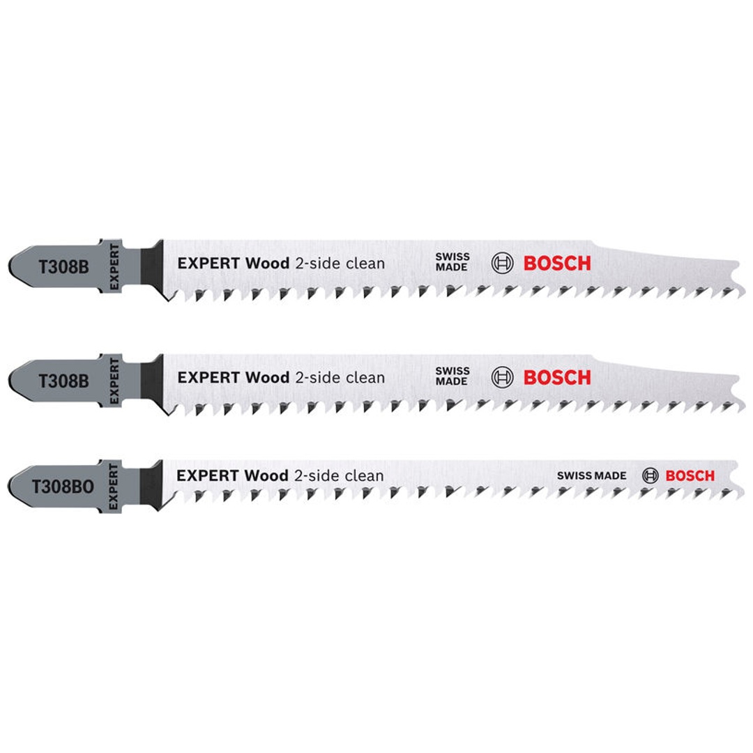 Bosch EXPERT ‘Wood 2-side clean‘ Stichsägeblatt-Set, 3-tlg., T308B/BO