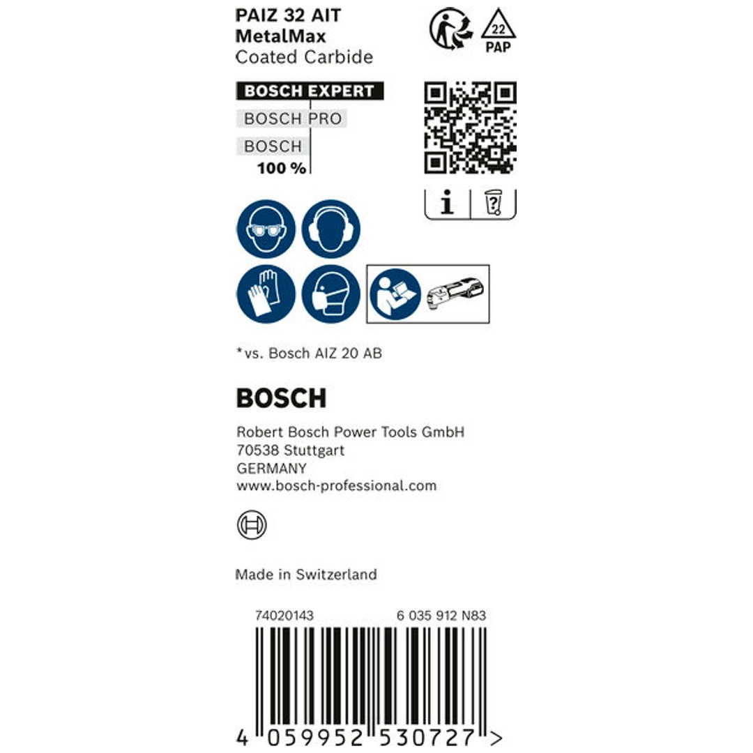 Bosch EXPERT MetalMax PAIZ 32 AIT, 50 x 32 mm, 10 Stück
