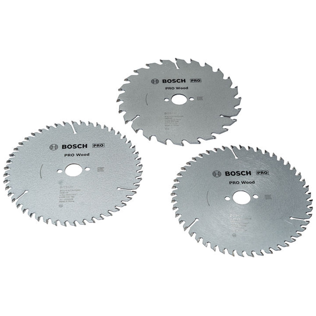 Bosch Kreissägeblatt Promo 3er Pack, 160 mm Pro Wood, Weich-/Hartholz