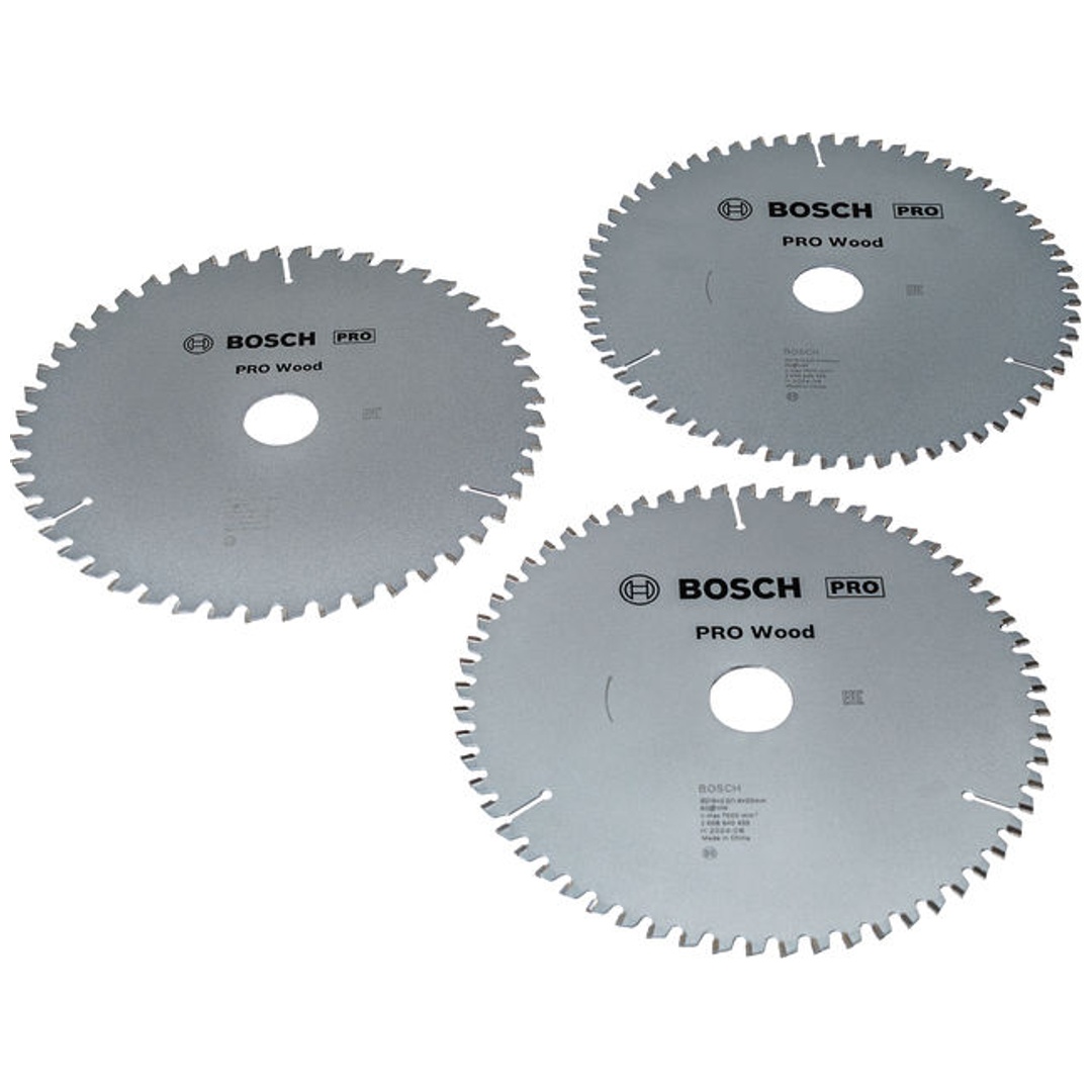 Bosch Kreissägeblatt Promo 3er Pack, 216 mm Pro Wood, Weich-/Hartholz
