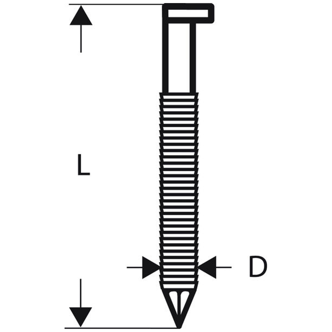 Bosch D-Kopf Streifennagel SN34DK, 3,1 mm, 80 mm, blank, gerillt