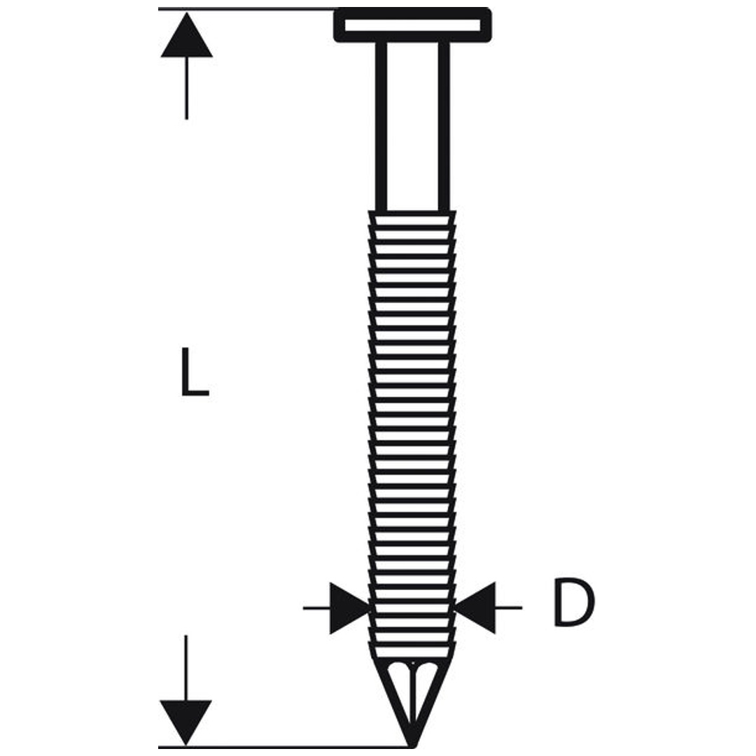 Bosch Accessories 2608200037 Rundkopf-Streifennägel SN21RK Produktabmessung, Länge 75mm 3000St.