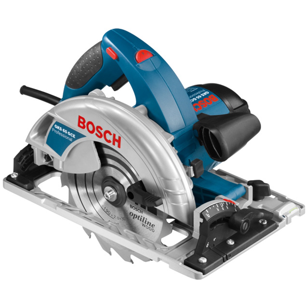 Bosch Handkreissäge GKS 65 GCE + FSN 1400, incl. Kreissägeblatt, L-BOXX