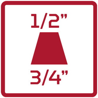 Gedore Reduzierstück 3/4" x 1/2" 4-kant 55 mm