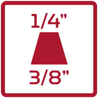 Gedore Reduzierstück 3/8" x 1/4" 4-kant 27 mm