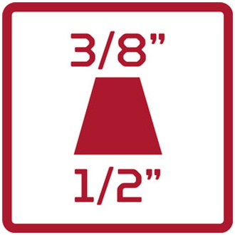 Gedore Reduzierstück 1/2" x 3/8" 4-kant 40 mm