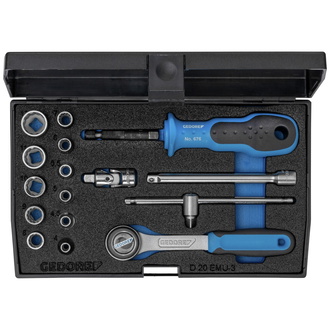 Gedore Steckschlüssel-Satz 1/4" 17-tlg. UD-Profil 4-13 mm