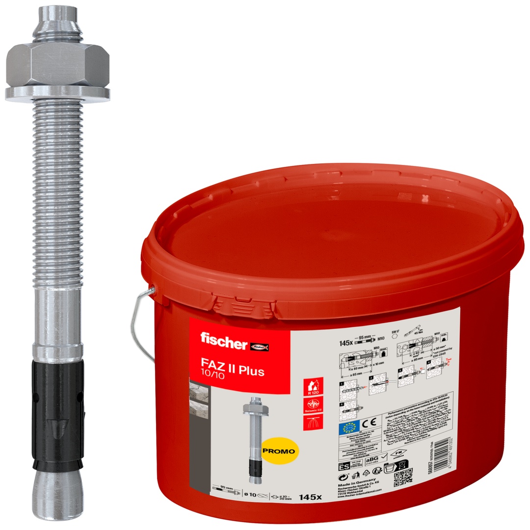 Fischer Bolzenanker FAZ II Plus 10/10 Eimer (145)