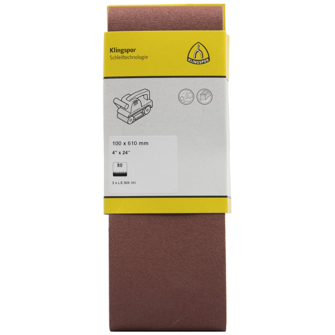 Klingspor LS 309 XH Hobbänder, 100 x 610 mm Korn 40 F5, SB-verpackt im Reiter