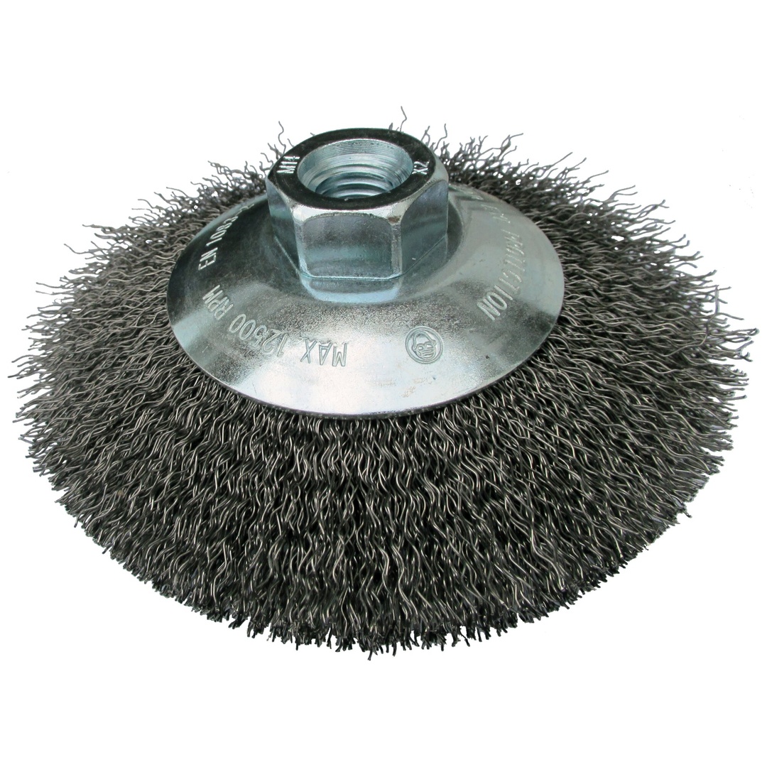 Klingspor BK 600 W Kegelbürste, 125 mm Gewinde M 14 0,3 Stahl