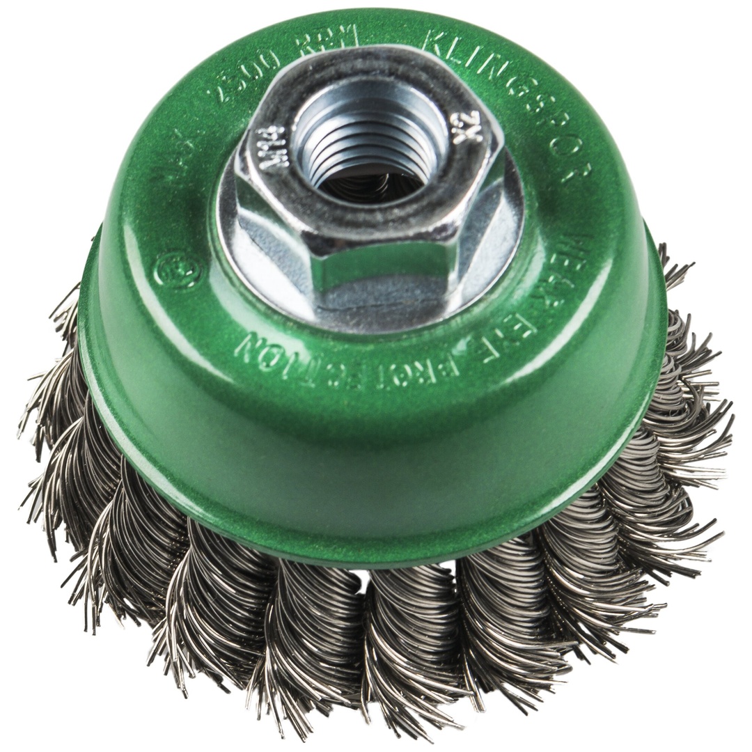 Klingspor BT 600 Z Topfbürsten gezopft ohne Ring Anzahl Reihen 1, 65 mm Gewinde M 14 0,5 Edelstahl
