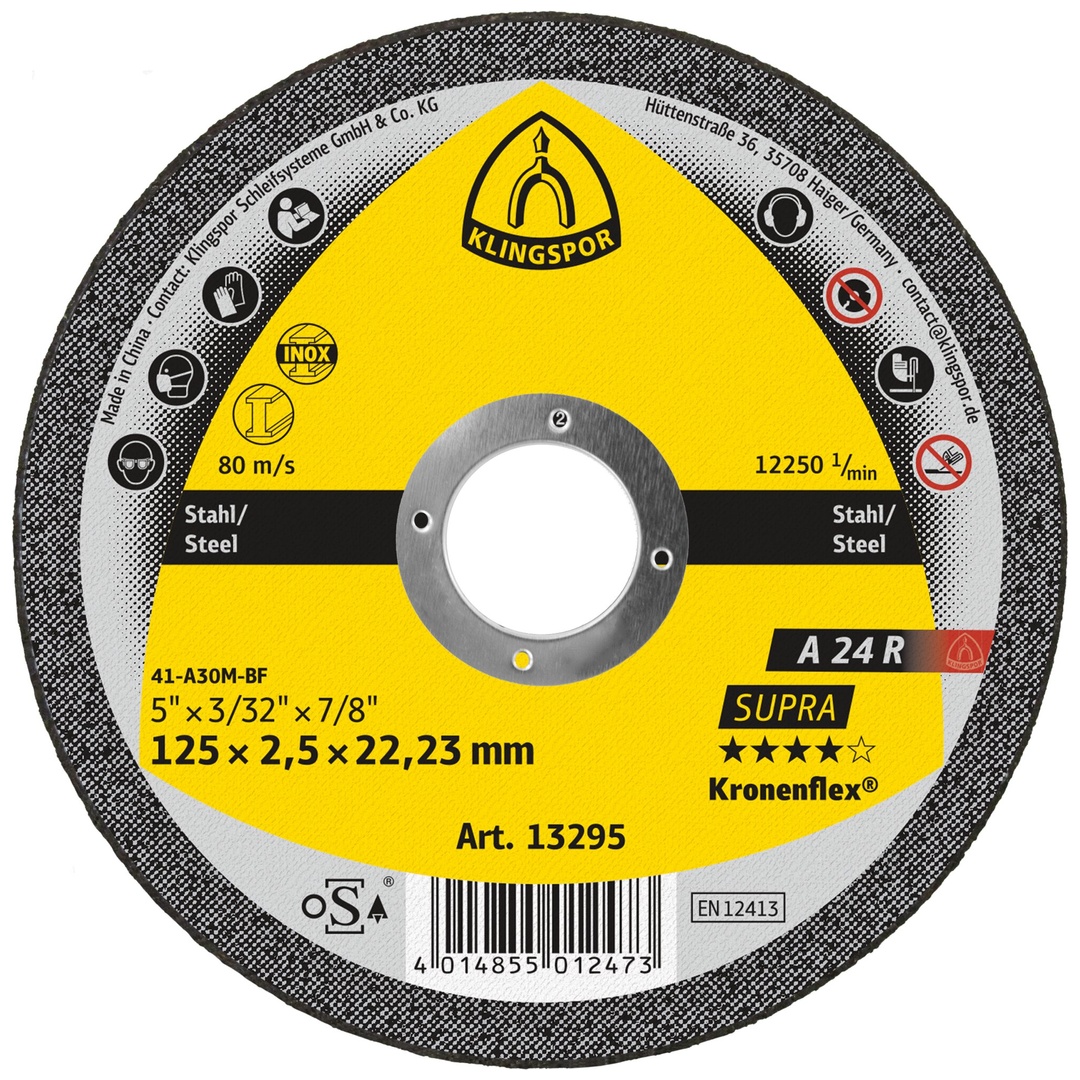 Klingspor A 24 R Trennscheiben, 125 x 2,5 x 22,23 mm gerade