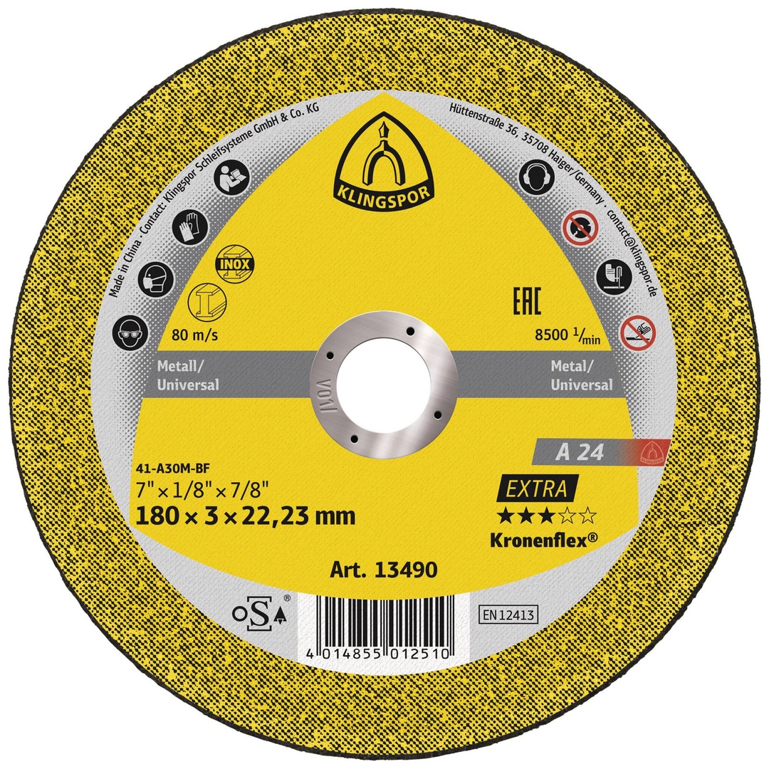 Klingspor A 24 EX Trennscheiben, 180 x 3 x 22,23 mm gerade