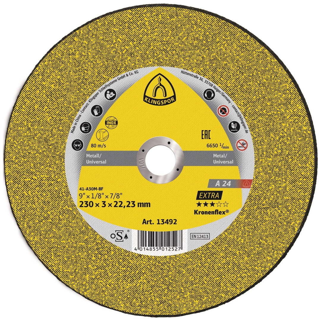 Klingspor A 24 EX Trennscheiben, 230 x 3 x 22,23 mm gerade