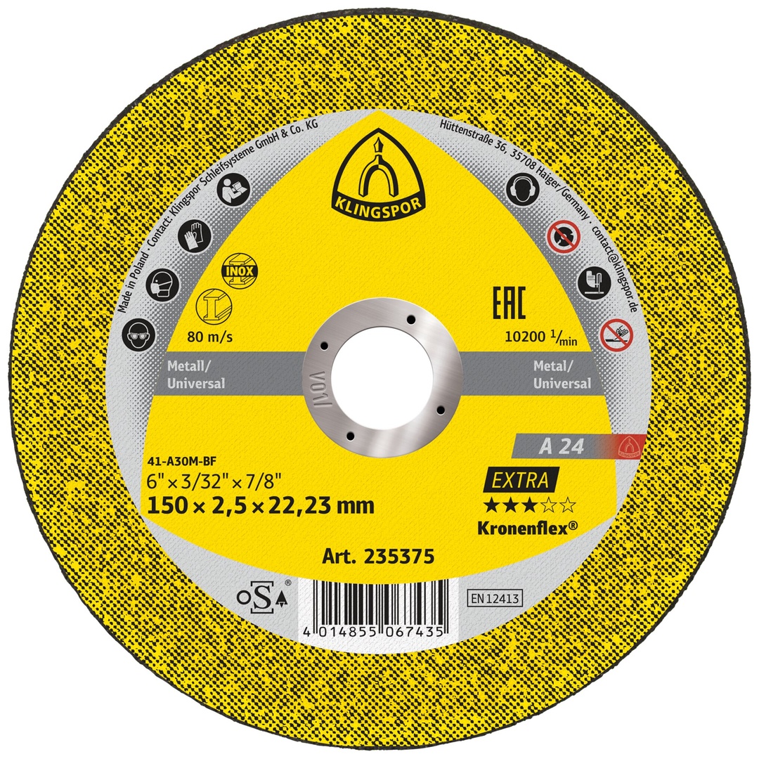 Klingspor A 24 EX Trennscheiben, 150 x 2,5 x 22,23 mm gerade
