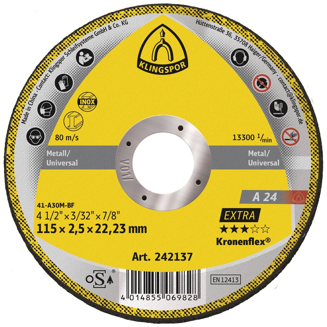 Klingspor A 24 EX Trennscheiben, 115 x 2,5 x 22,23 mm gerade
