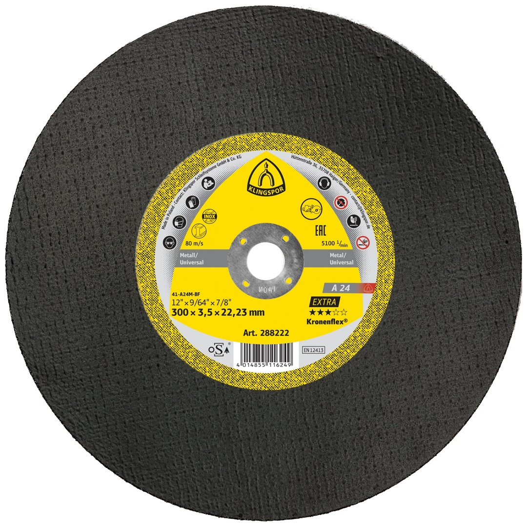 Klingspor A 24 EX Großtrennscheiben, 300 x 3,5 x 22,23 mm gerade