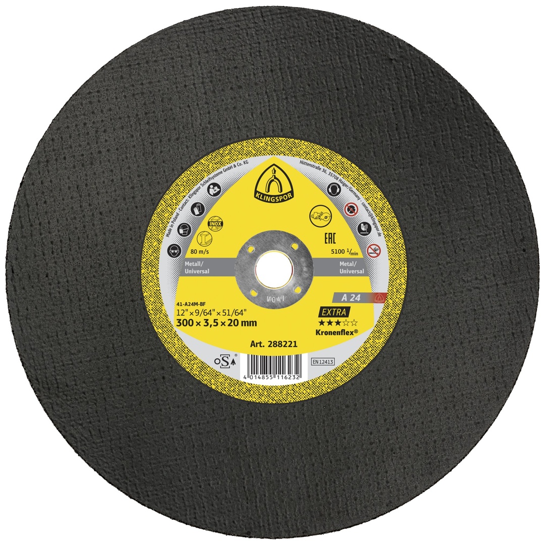Klingspor A 24 EX Großtrennscheiben, 300 x 3,5 x 20 mm gerade