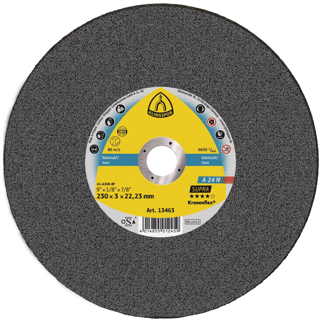 Klingspor A 24 N Trennscheiben, 230 x 3 x 22,23 mm gerade