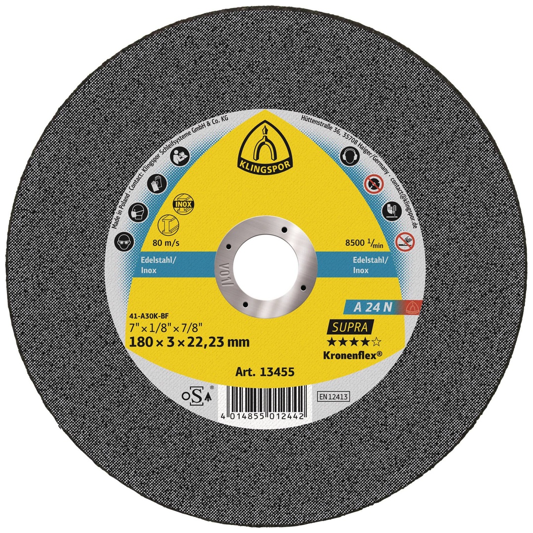 Klingspor A 24 N Trennscheiben, 180 x 3 x 22,23 mm gerade