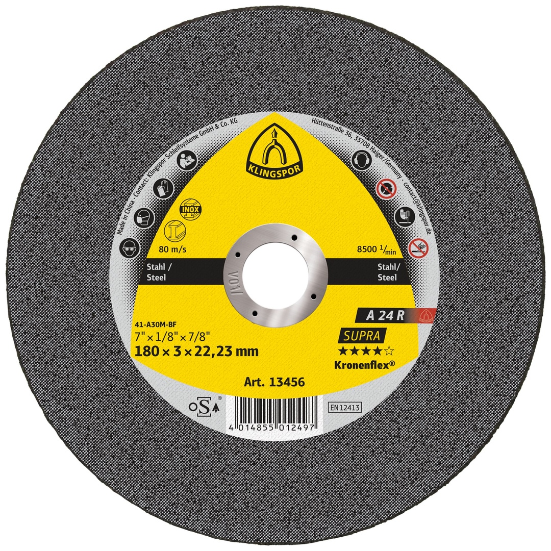 Klingspor A 24 R Trennscheiben, 180 x 3 x 22,23 mm gerade