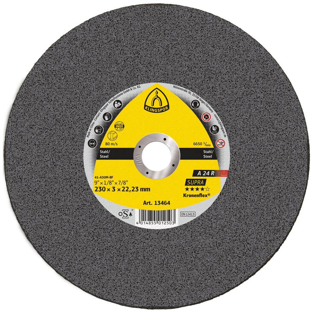 Klingspor A 24 R Trennscheiben, 230 x 3 x 22,23 mm gerade