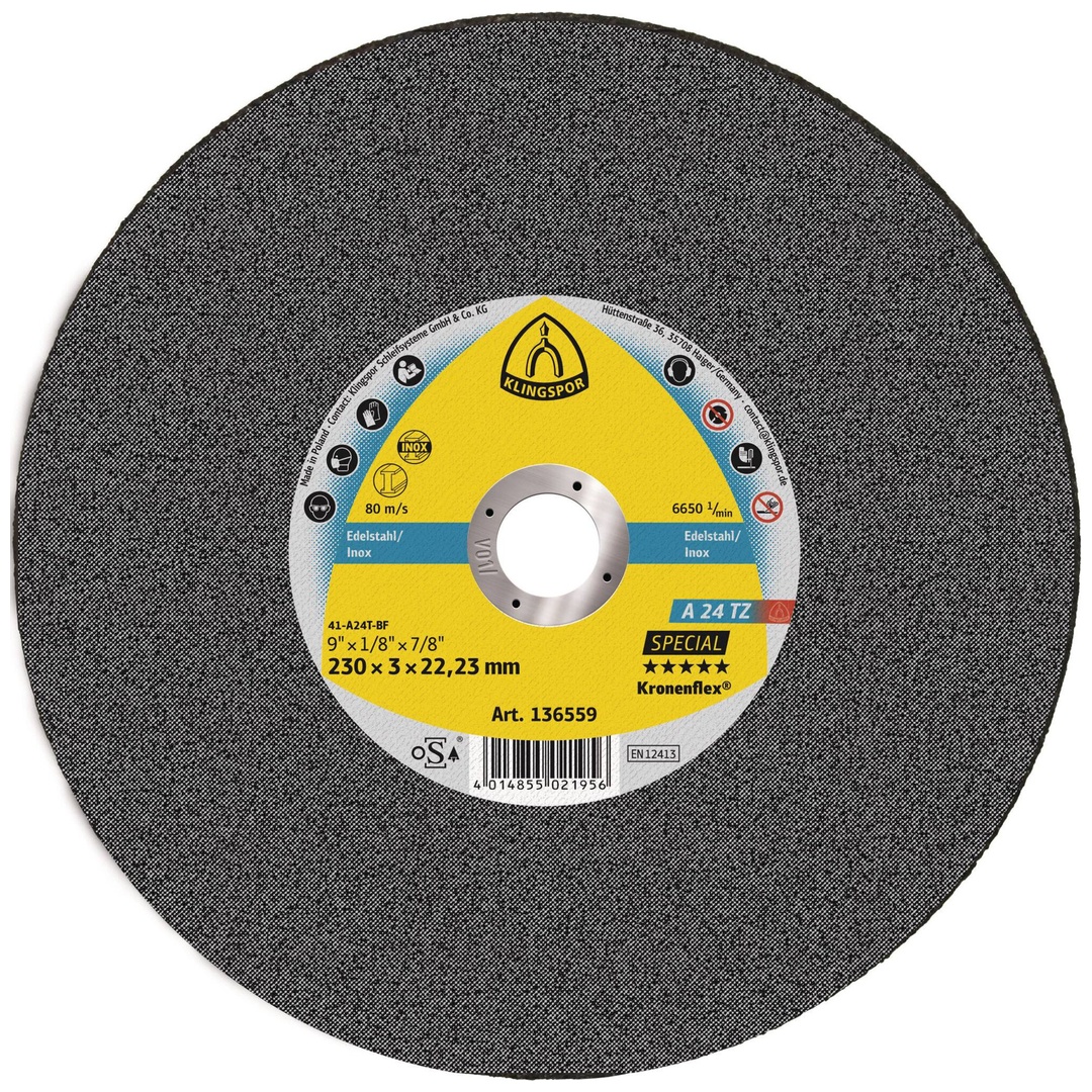 Klingspor A 24 TZ Trennscheiben, 230 x 3 x 22,23 mm gerade