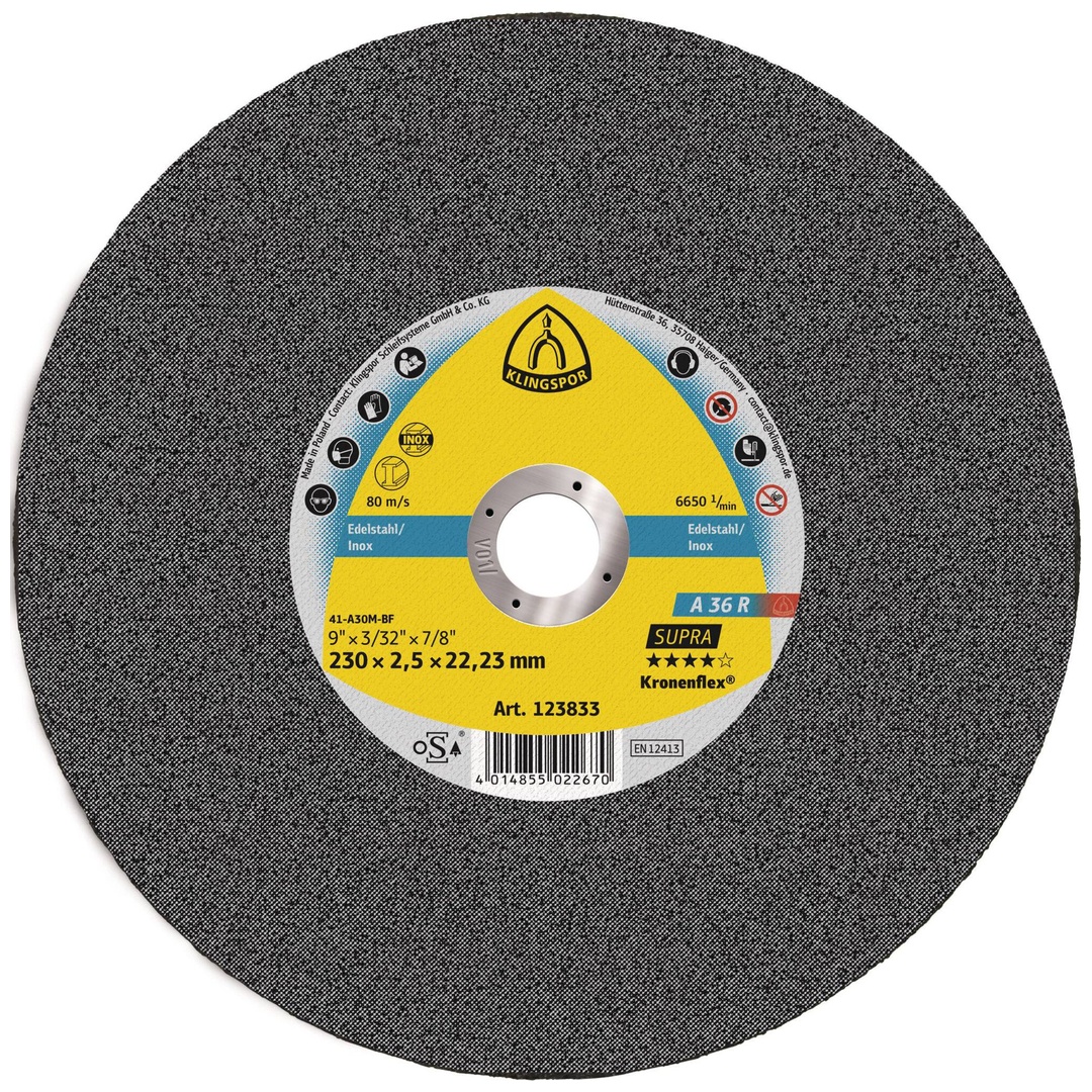 Klingspor A 36 R Trennscheiben, 230 x 2,5 x 22,23 mm gerade