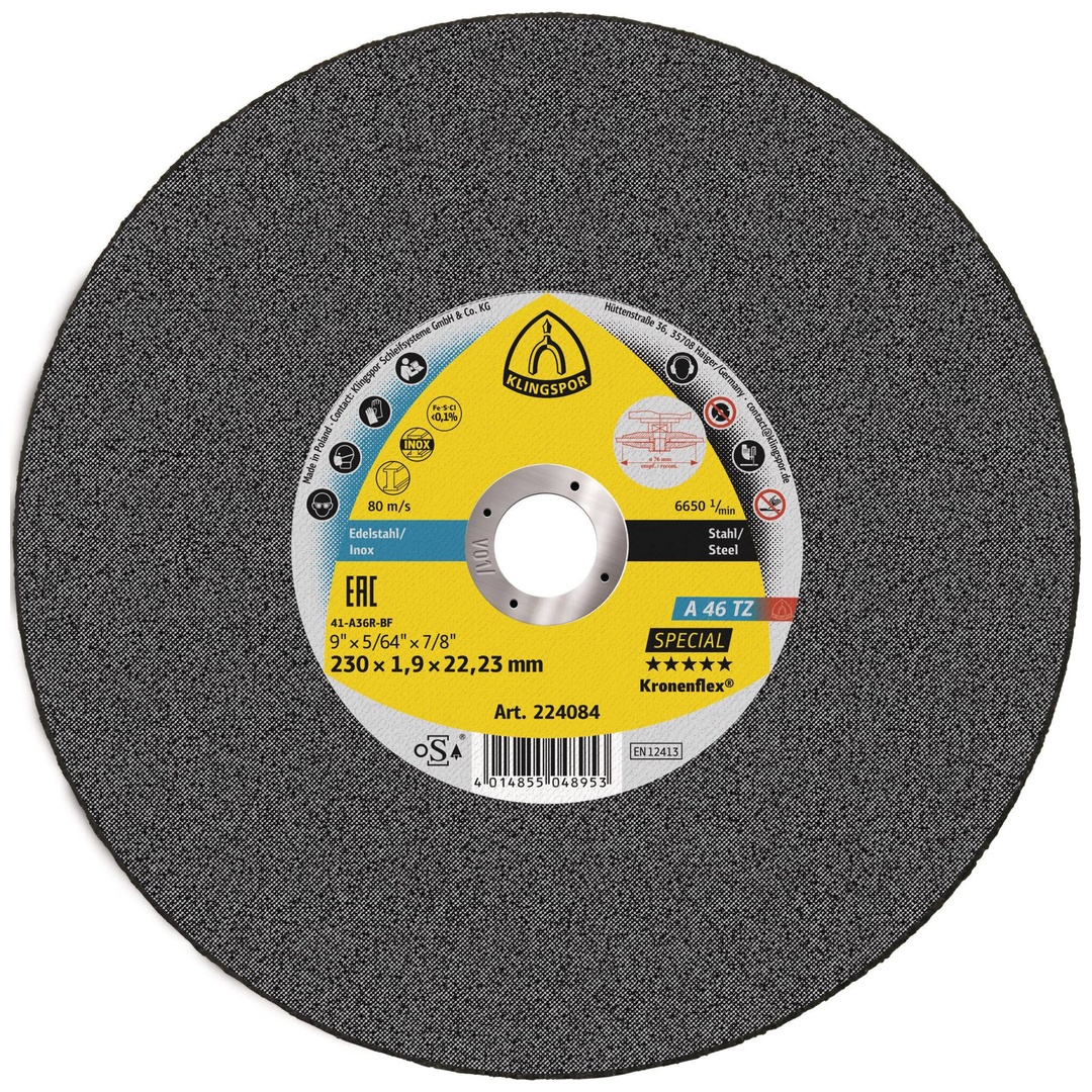 Klingspor A 46 TZ Trennscheiben, 230 x 1,9 x 22,23 mm gerade
