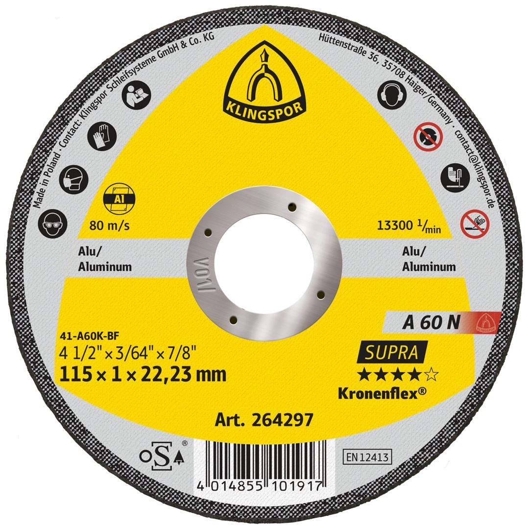 Klingspor A 60 N Trennscheiben, 115 x 1 x 22,23 mm gerade