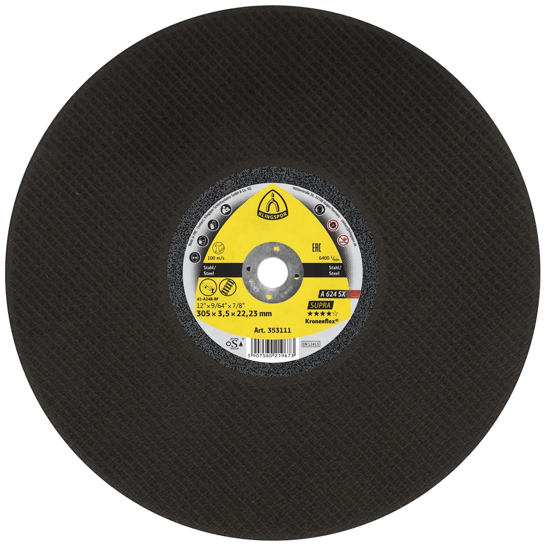 Klingspor A 624 SX Großtrennscheiben, 356 x 4 x 22,23 mm gerade