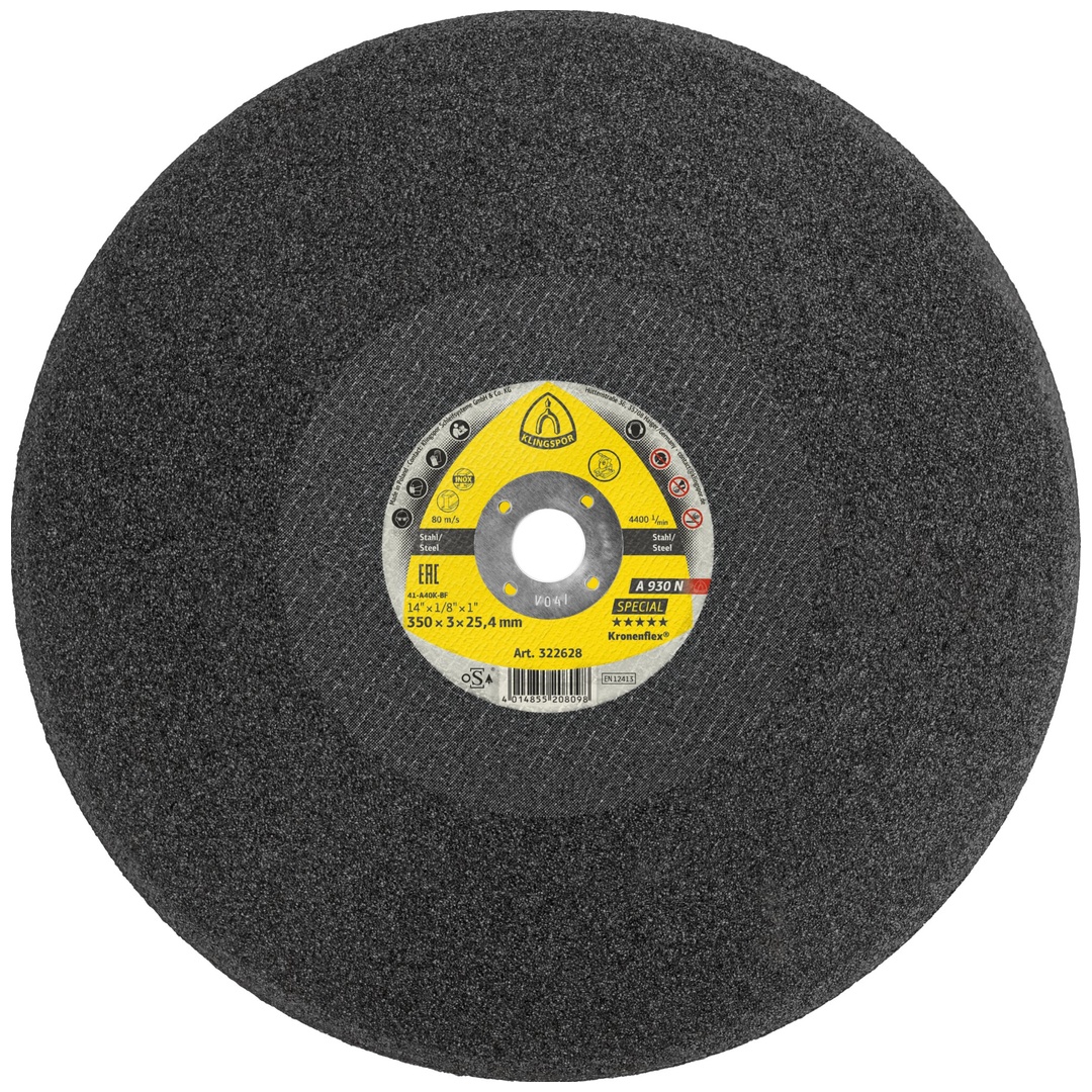 Klingspor A 930 N Großtrennscheiben, 350 x 3 x 25,4 mm gerade