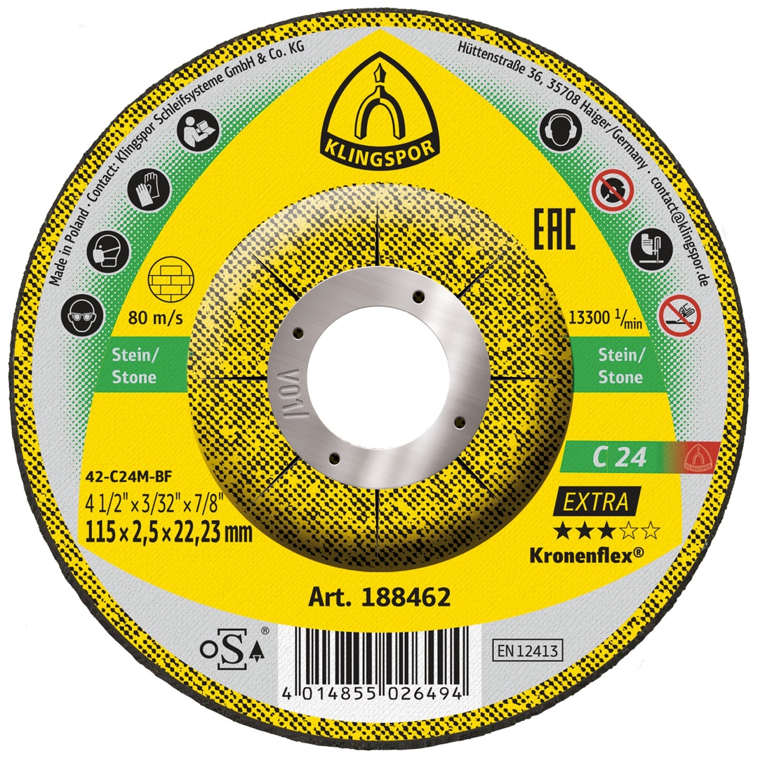 Klingspor C 24 EX Trennscheiben, 115 x 2,5 x 22,23 mm gekröpft