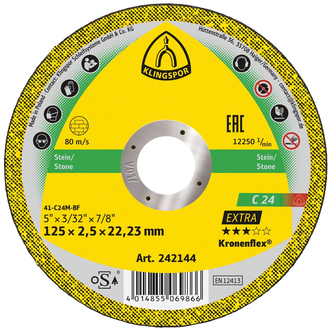 Klingspor C 24 EX Trennscheiben, 125 x 2,5 x 22,23 mm gerade