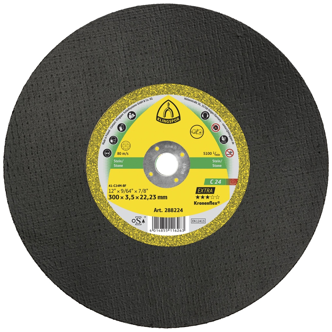 Klingspor C 24 EX Großtrennscheiben, 300 x 3,5 x 22,23 mm gerade