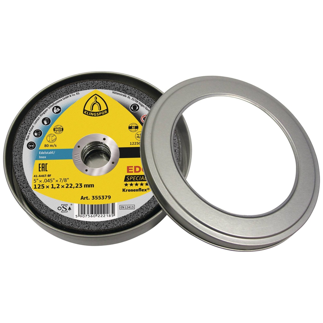 Klingspor EDGE Trennscheiben, 125 x 1,2 x 22,23 mm gerade, Dose á 10 Stk.